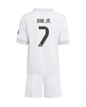 Real Madrid Vinicius Junior #7 Maglia Gara Casa Repliche 2025-26 Bambino Maniche Corte
